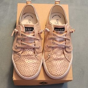 EUC Sperry Crest Vibe Platform Junior Rose Gold